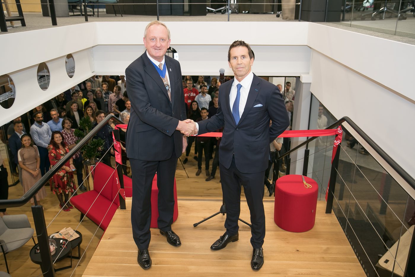 Office launch ribbon-cutting ceremony